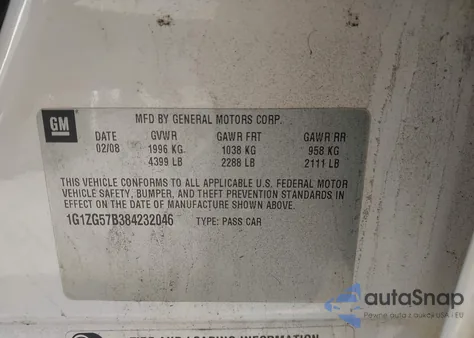 2008 Chevrolet Malibu Ls z USA, uszkodzony, nr VIN 1G1ZG57B384232046